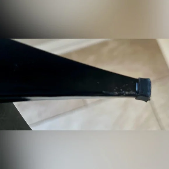 Stuart Weitzman Black and Gray Heels sz 7. Patent leather & wool. Made in Spain - Picture 11 of 12